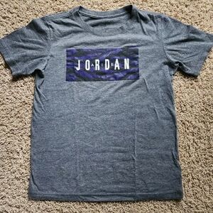 Jordan Gray and Blue Graphic Tee
